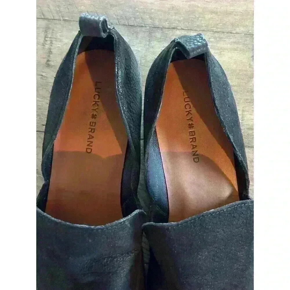 Lucky Brand Mahzan Loafer | Black‎ leather | Size 8. Ankle, Fall, Cute, Work - Picture 7 of 15